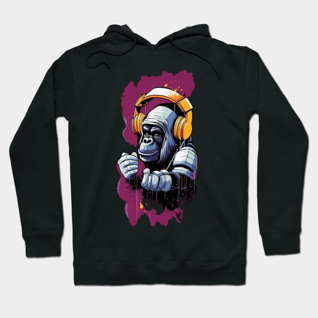 Crazy Cool Monkey Hoodie by NedisDesign